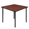 Regency Kee Folding Tables, 42 W, 42 L, 29 H, Wood, Metal Top, Cherry TBF4242CHBK